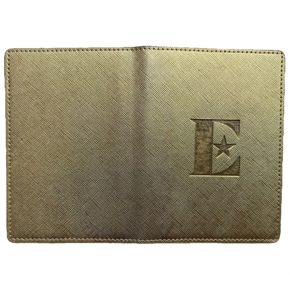 Elton John Farewell Yellow Brick Road Gold Metallic Passport‎ Holder Cover